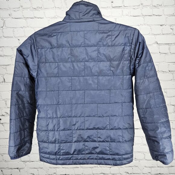 Patagonia Blue PrimaLoft Full Zip Insulated Zip Pockets Puffer Jacket Kids 10 M - Picture 2 of 16